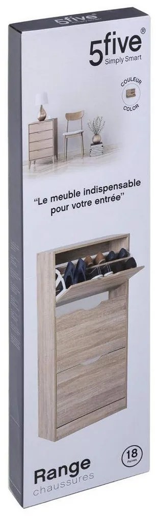 Παπουτσοθήκη 5five Simply Smart Ανοιχτό Γκρι Ξύλο 115 x 60 x 24 cm