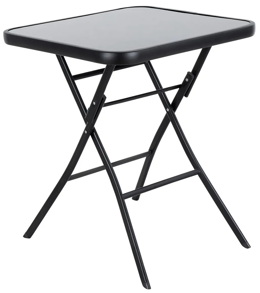 Τραπέζι Μεταλλικό ArteLibre Πτυσσόμενο TAURUS Μαύρο 60x60x70cm-14450054