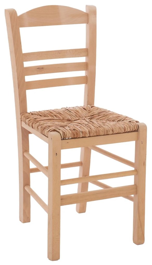 Καρέκλα JHETT C10369.02 Επιλοχία με Ψάθα Άβαφη 40.5x43x88 εκ.
