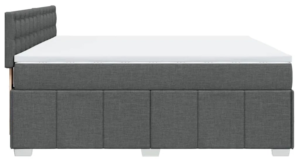 ΚΡΕΒΑΤΙ BOXSPRING ΜΕ ΣΤΡΩΜΑ ΣΚΟΥΡΟ ΓΚΡΙ 180X200 ΕΚ ΥΦΑΣΜΑΤΙΝ 3289462