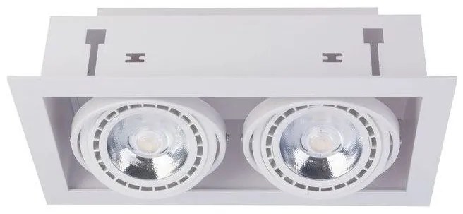 Downlight Σποτ χωνευτό δίφωτο ES111 γκρι μαύρο λευκό Nowodvorski-9574-Λευκό 9574