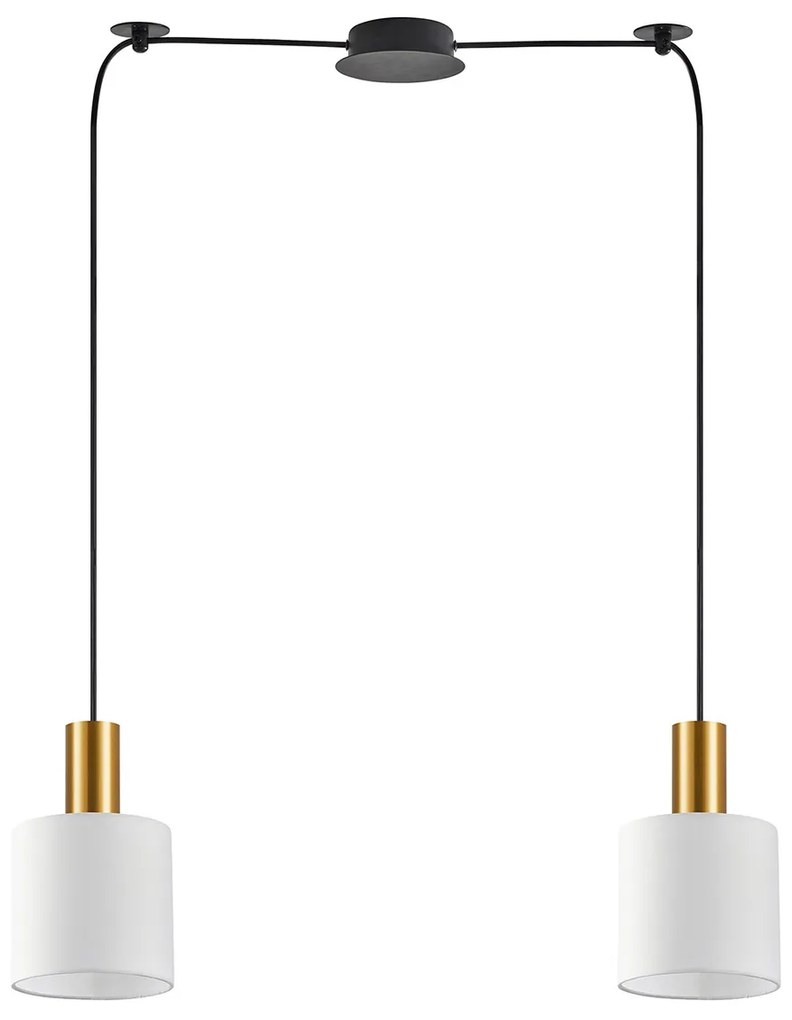 Φωτιστικό Οροφής Δίφωτο Homelighting 77-8599 Gold/White