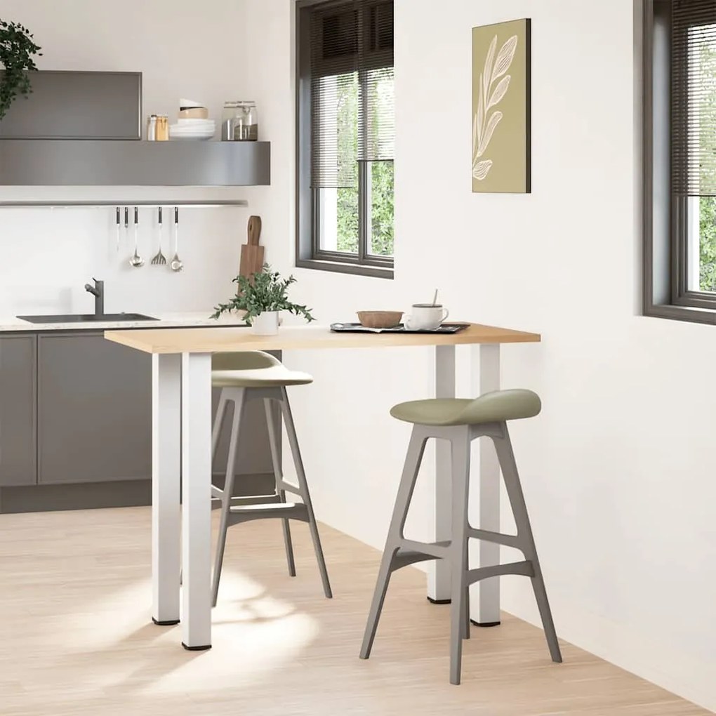 vidaXL Πόδια Τραπεζιού Μπαρ 4 τεμ. Λευκά 100-102 εκ. Ατσάλινο