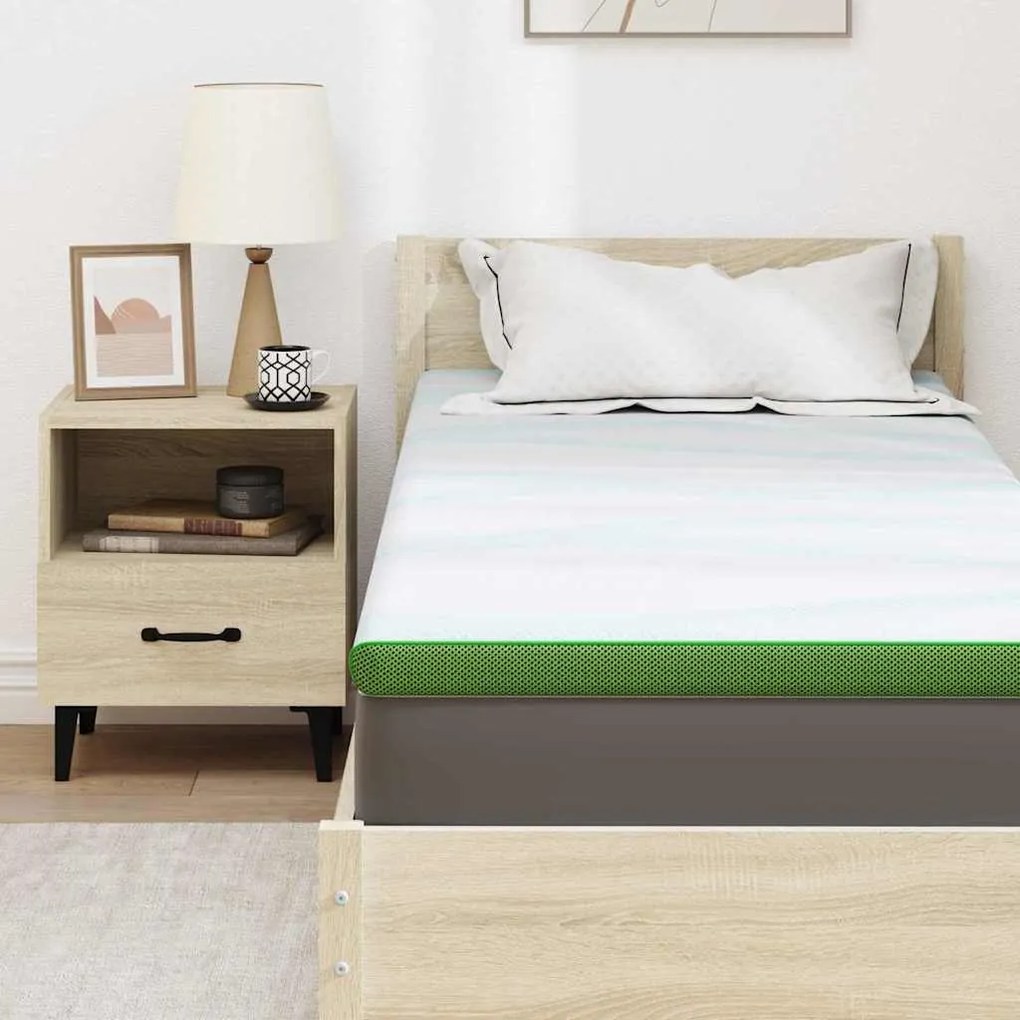 vidaXL Στρώματα Λευκό και Πράσινο 80 x 200 cm