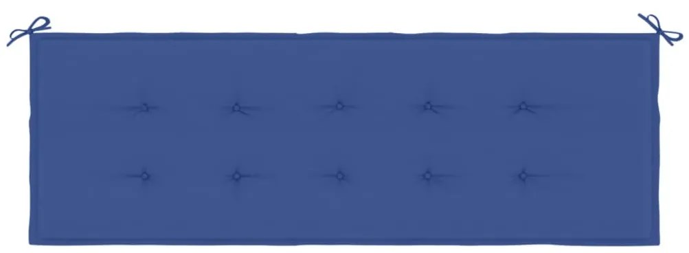 vidaXL Μαξιλάρι Πάγκου Κήπου Μπλε Ρουά 150x50x3 εκ. Ύφασμα Oxford