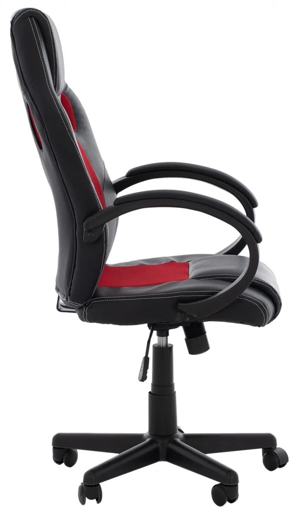ΚΑΡΕΚΛΑ ΓΡΑΦΕΙΟΥ GAMING BUCKET HM1041.01 ΜΑΥΡΟPU+ΚΟΚΚΙΝΟ MESH 60x62x117 εκ.