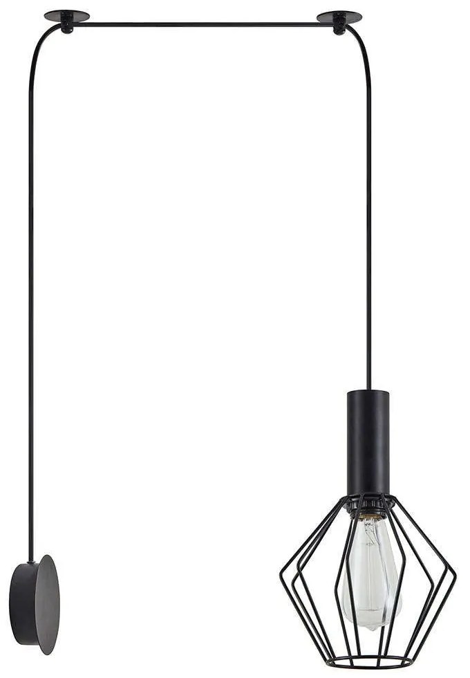 Φωτιστικό Τοίχου Adept Tube 77-8813 40x20x300cm 1xE27 60W Black Homelighting