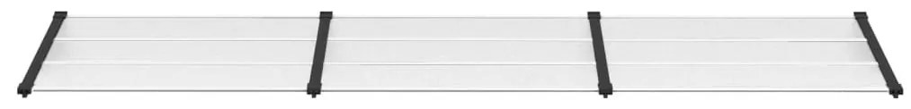 Στέγαστρο Πόρτας Μαύρο &amp; Διαφανές 358,5x90 εκ από Πολυκαρβονικό - Διαφανές