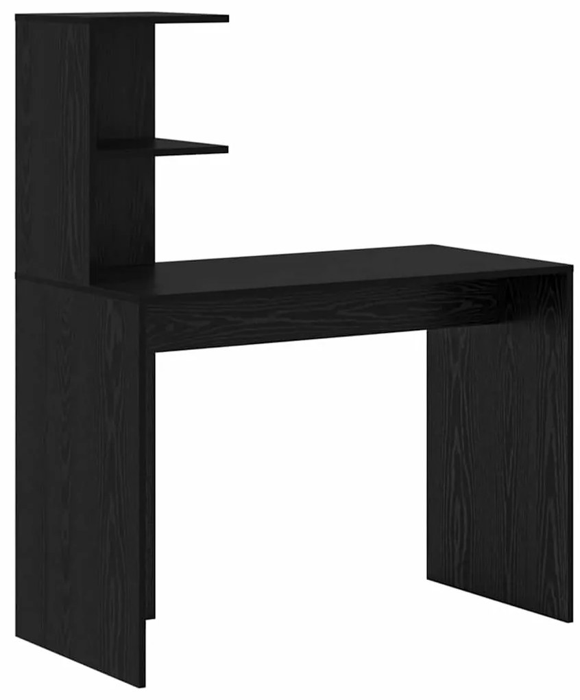 vidaXL Γραφείο Μαύρη δρυς 102 x 50 x 124 εκ. Επεξεργασμένο ξύλο