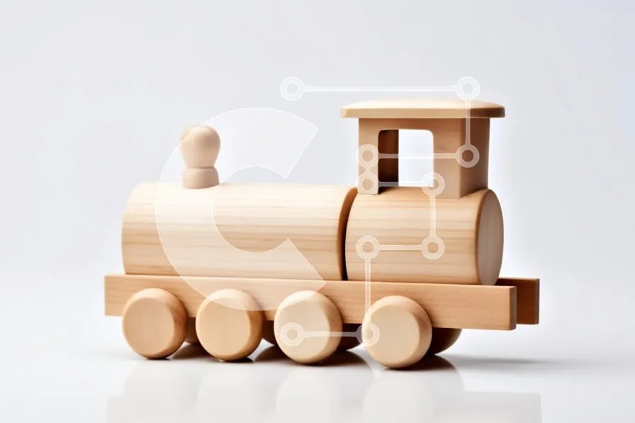 Intra Συλλεκτικό Ξύλινο Παζλ Plywood  4mm - Αξιολάτρευτο Ξύλινο Παιχνίδι Τρένο για παιδιά Σε Ξύλινο Κουτί - Διαστάσεις: 10x10 cm – 25 κομμάτια