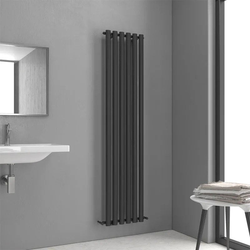 KARAG  DIVINA Θερμαντικό σώμα μπάνιου Black Matt DIVINA KARAG 12x42x180cm KARAG-5206836063089