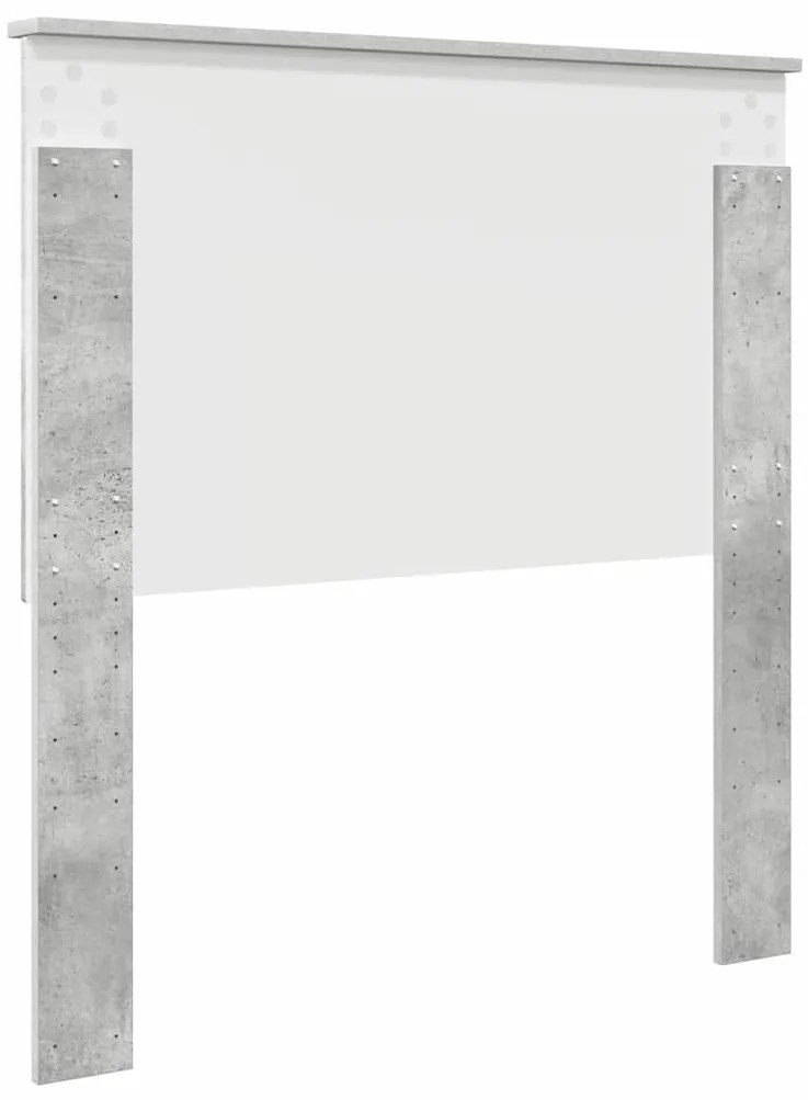 vidaXL Κεφαλάρι με κεφαλάρι Σκυρόδεμα Γκρι 80 cm Επεξεργασμένο ξύλο