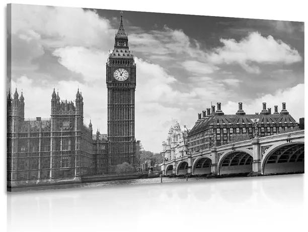 Φωτογραφία του Big Ben στο Λονδίνο σε ασπρόμαυρο - 60x40