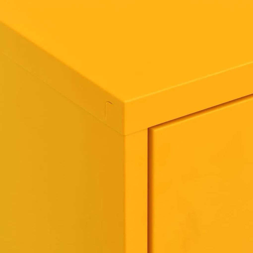 Ντουλάπι Αποθήκευσης Μουσταρδί 80 x 35 x 101,5 εκ. Ατσάλινο - Κίτρινο