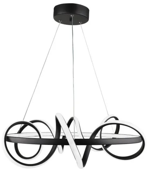Κρεμαστό Φωτιστικό Οροφής LED 100W 3CCT Space-50 Heronia Lighting-01-0345-Μαύρο 01-0345