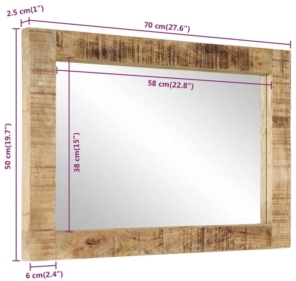 ΚΑΘΡΕΦΤΗΣ 70 X 50 ΕΚ. ΑΠΟ ΜΑΣΙΦ ΞΥΛΟ ΜΑΝΓΚΟ ΚΑΙ ΓΥΑΛΙ 351982