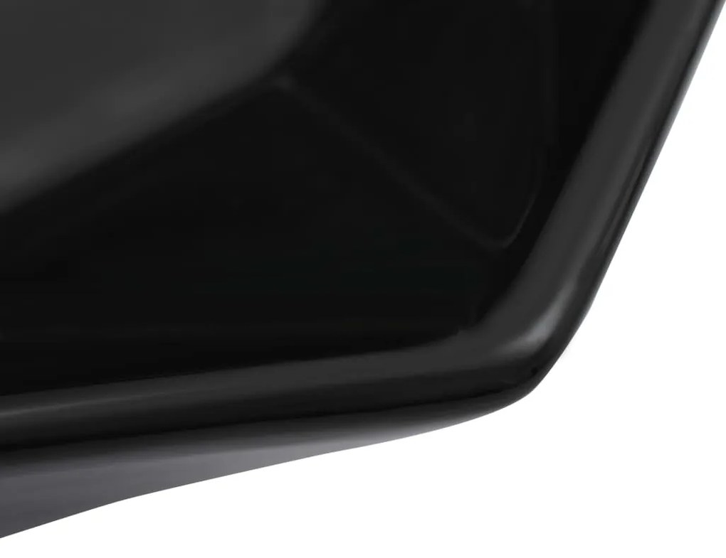 vidaXL Νιπτήρας Μαύρος 41 x 36,5 x 12 εκ. Κεραμικός