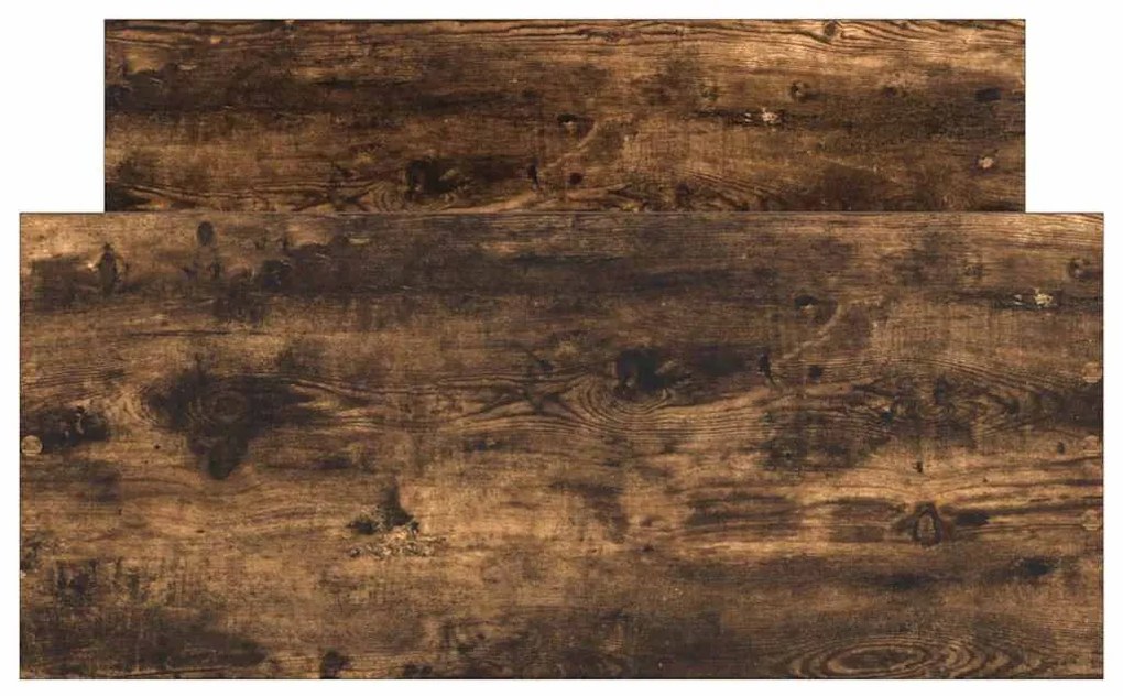 vidaXL Πλαίσιο Κρεβ. Χωρ. Στρώμα Καπνιστή Δρυς 90 x 190 εκ. Επεξ. Ξύλο