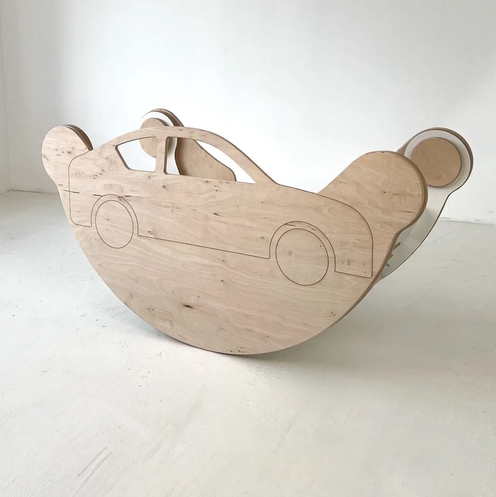 Montessori Ξύλινη Κούνια Αυτοκίνητο Large  Natural  BabyWood