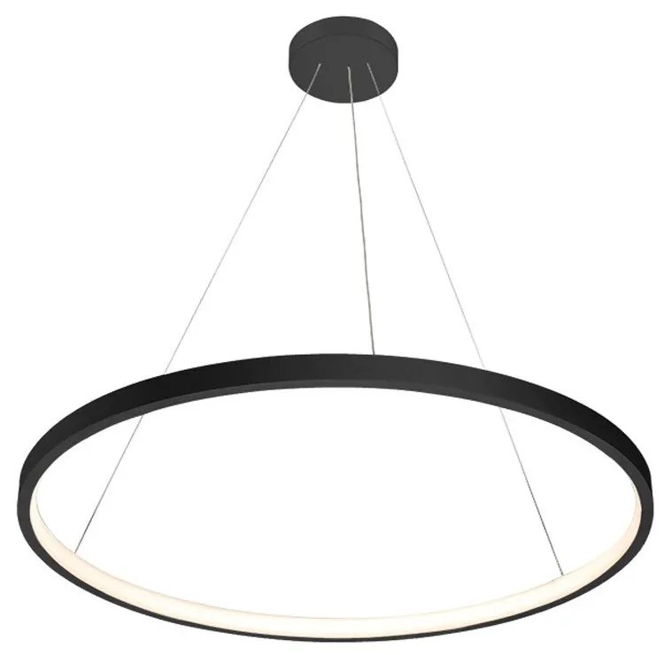 Φωτιστικό Οροφής Κρεμαστό 01377-04 D60cm 23W LED 3000K 1850Lm Black Luma