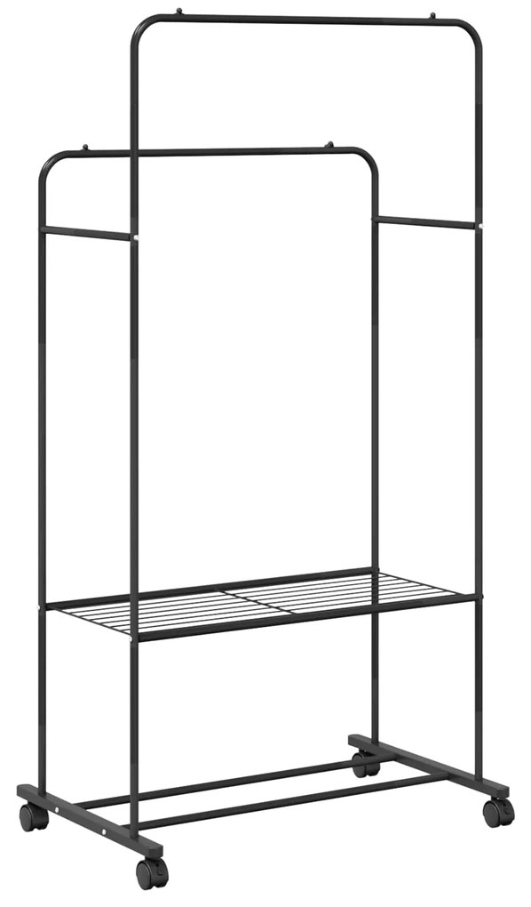 vidaXL Ράφι Ρούχων Μονόχρωμο Μαύρο