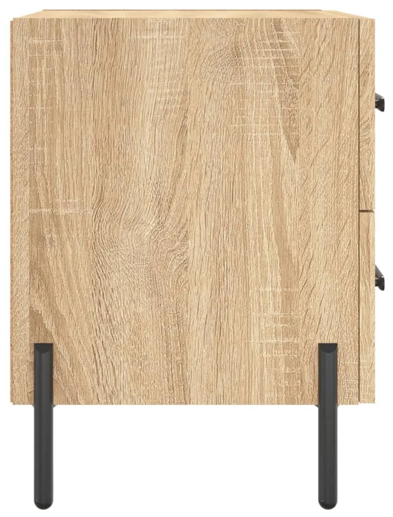 vidaXL Κομοδίνα 2 τεμ. Sonoma Δρυς 40 x 35 x 47,5 εκ. Επεξεργ. Ξύλο
