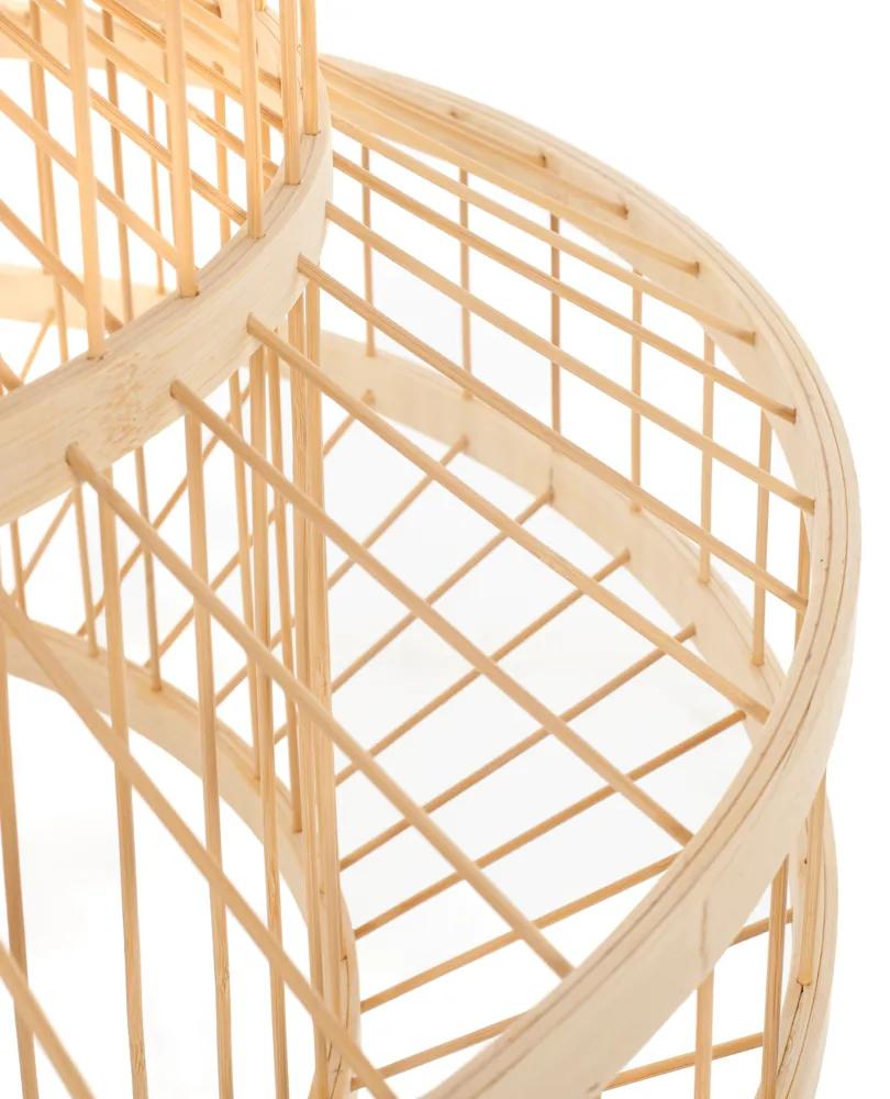 Artekko Bamboo Φωτιστικό Οροφής Μονόφωτο (Ε27) Φυσική Απόχρωση (70x70x55)cm