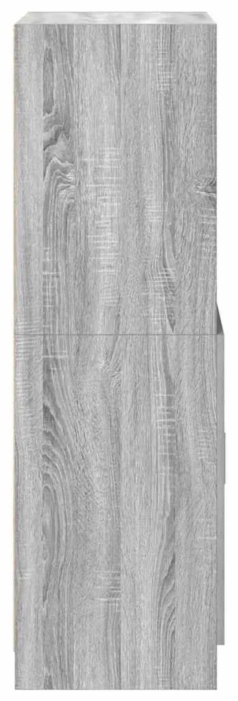 Ντουλάπι Κουζίνας Γκρι sonoma 57x41,5x131,5 εκ. Επεξεργ. Ξύλο - Γκρι