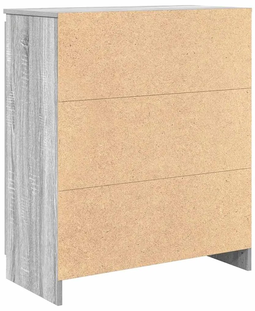 Συρταριέρα με Συρτάρια Γκρι Sonoma 71x35x84 εκ. από Επεξ. Ξύλο - Γκρι