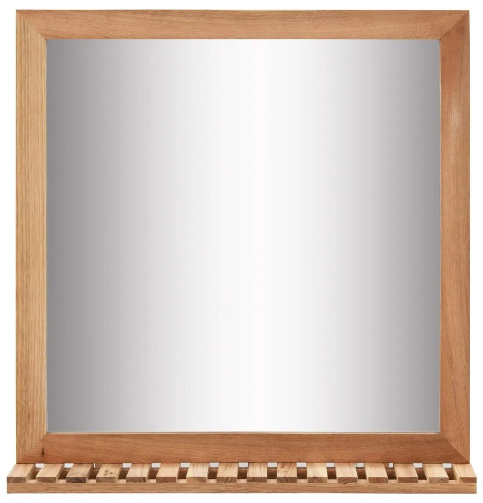 vidaXL Καθρέφτης Μπάνιου 60 x 12 x 62 εκ. από Μασίφ Ξύλο Καρυδιάς