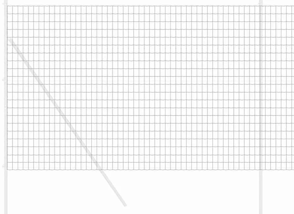 vidaXL Φράχτης Εuro Γκρι 1,5 x 10 m Σίδηρος με επικάλυψη PVC