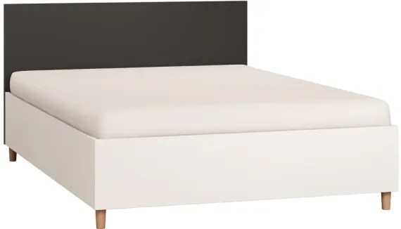 Κρεβάτι Simple-140 x 200-Λευκό - Μαύρο - 145.00Χ202.50Χ89.50cm