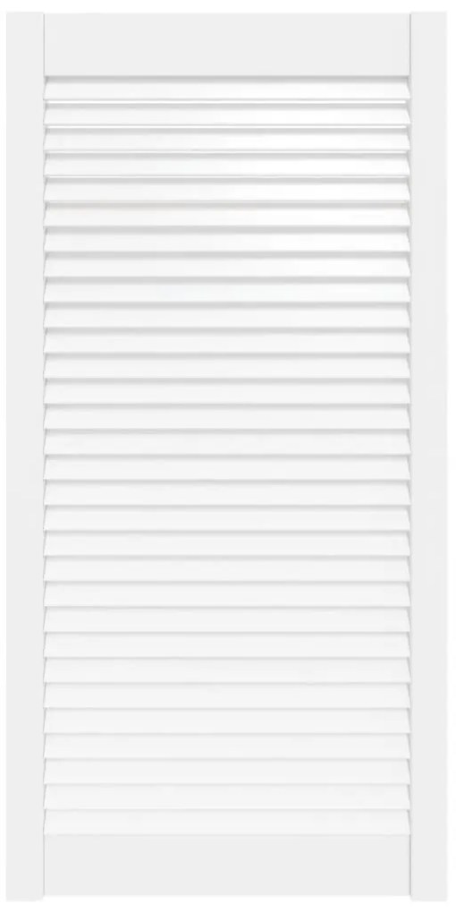 vidaXL Πορτάκι με Περσίδες Λευκό 99,3x49,4 εκ. από Μασίφ Ξύλο Πεύκου