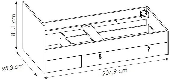 Κρεβάτι Miden 1S-120 x 200