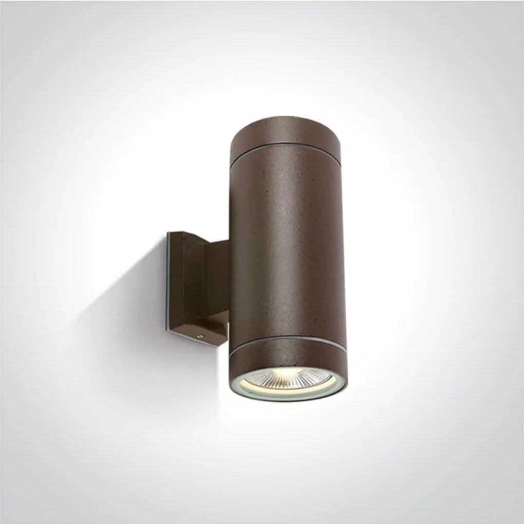 Απλίκα Εξωτερικού Χώρου One Light Cylinder 67132/BR Σκουριά