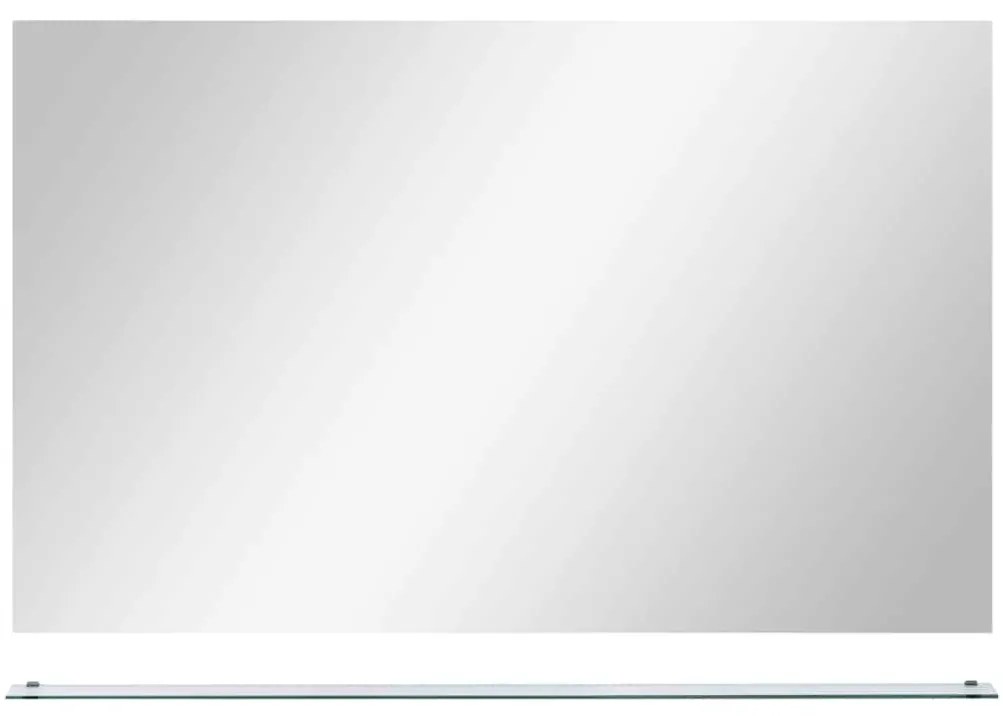 vidaXL Καθρέφτης Τοίχου με Ράφι 100 x 60 εκ. από Ψημένο Γυαλί