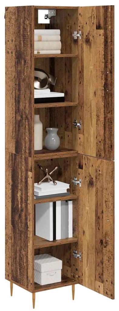 vidaXL Highboard 2 pcs Παλιό Ξύλο Επεξεργασμένο ξύλο