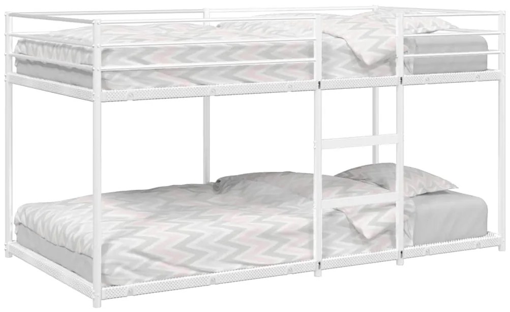 vidaXL Κουκέτα χωρίς στρώμα Λευκό 90x200 cm Ατσάλι