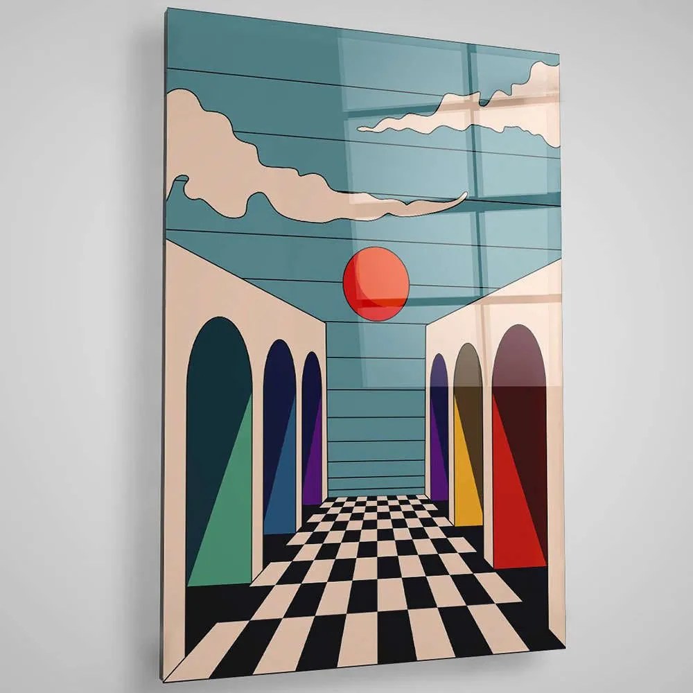 Πίνακας Γυάλινος  401MGN3540 40x60cm Multi Wallity Κάθετοι Glass