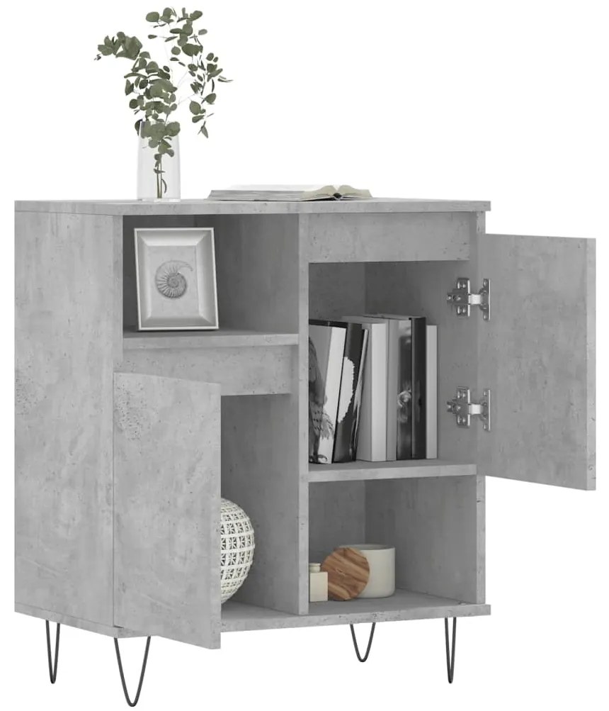 vidaXL Ντουλάπι Γκρι Σκυροδέματος 60x35x70 εκ. Επεξεργασμένο Ξύλο