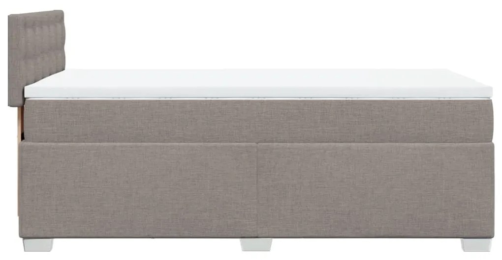 ΚΡΕΒΑΤΙ BOXSPRING ΜΕ ΣΤΡΩΜΑ TAUPE 100 X 200 ΕΚ. ΥΦΑΣΜΑΤΙΝΟ 3288117