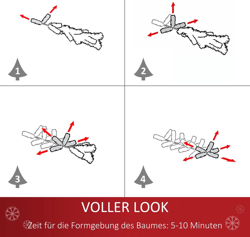 HOMCOM Μίνι Τεχνητό Χριστουγεννιάτικο Δέντρο 60 cm, τεχνητό έλατο με χιόνι, 67 άκρες, βάση τσιμέντου για εσωτερικούς χώρους, γραφείο
