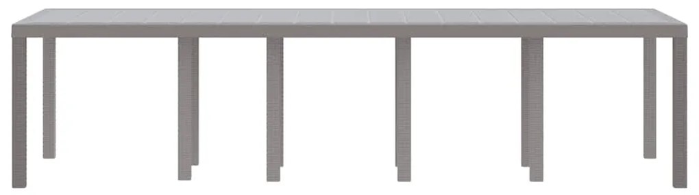 vidaXL Τραπέζι Κήπου Ανοιχτό γκρι 300 x 100 x 73 εκ συνθετικό ρατάν