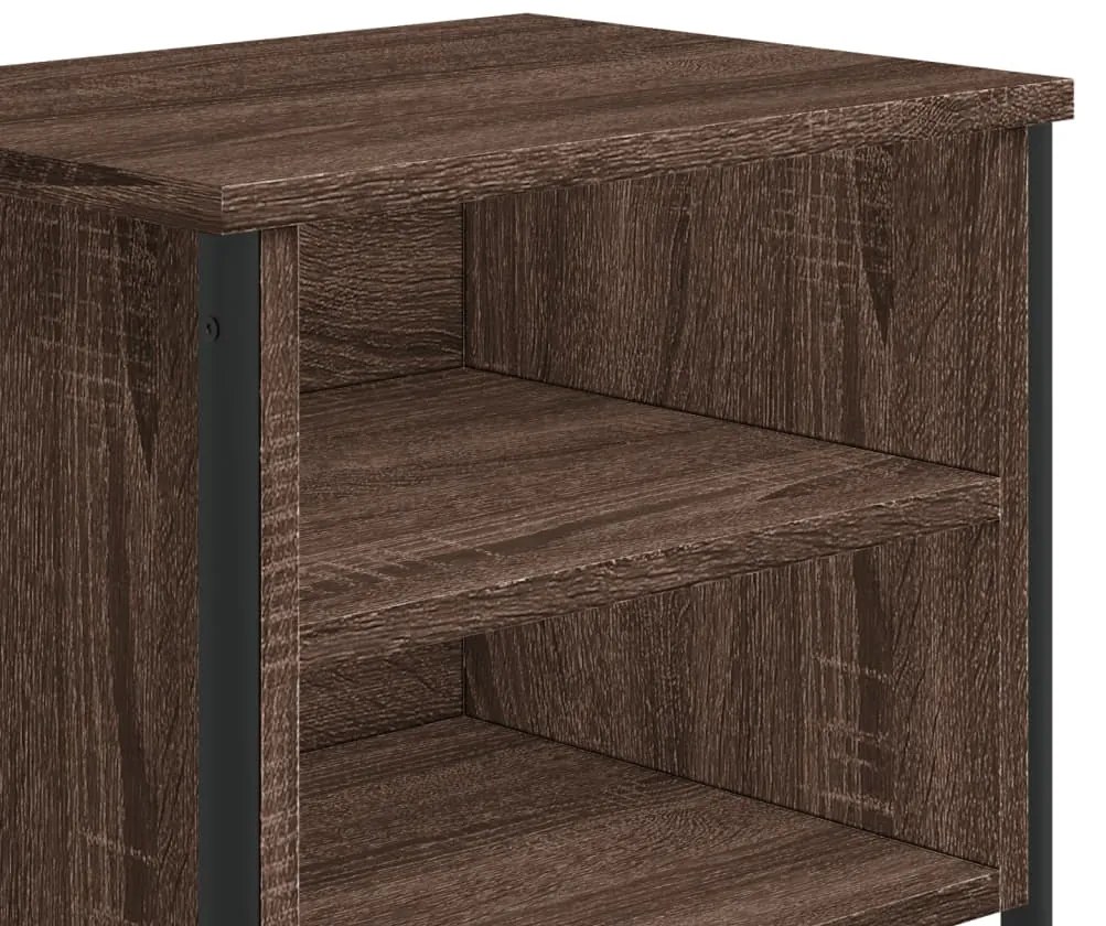 Κομοδίνο Χρώμα Καφέ Δρυς 40 x 30 x 40 εκ. Επεξεργασμένο Ξύλο 848502