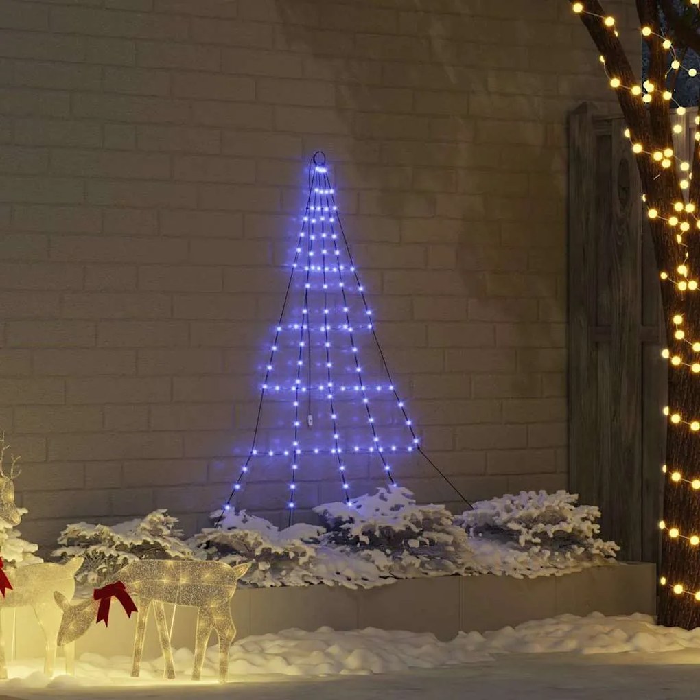 vidaXL LED Χριστουγεννιάτικο Δέντρο με 112 LED Μπλε 511 εκ Μέταλλο