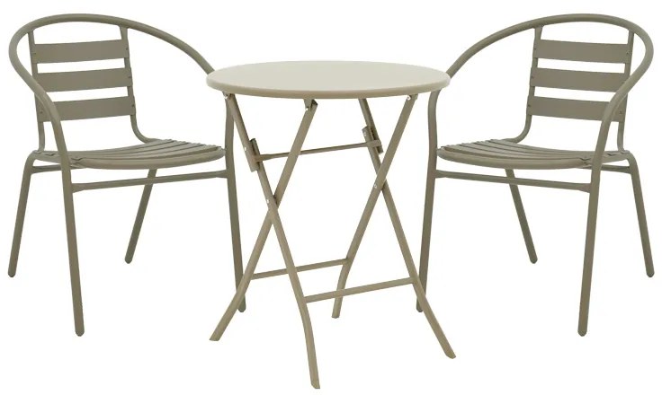 Intrahome Τραπεζαρία Albero-ZAGROSINA Intrahome 3τεμ μέταλλο σε σαμπανιζέ απόχρωση Φ60x70εκ | SKU: INTRAPA-241111202
