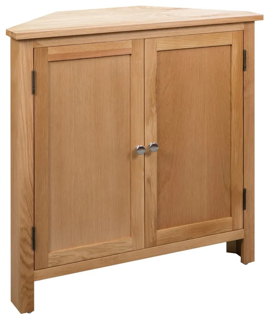 Ντουλάπι Γωνιακό 80 x 33,5 x 78 εκ. από Μασίφ Ξύλο Δρυός