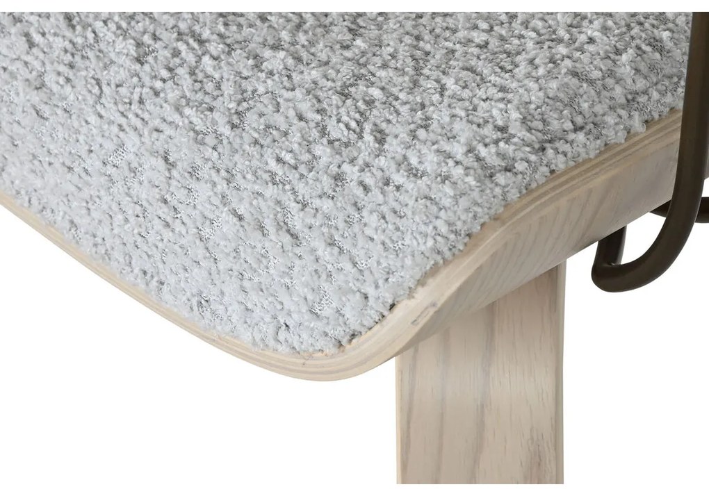 Καρέκλα Τραπεζαρίας Home ESPRIT Γκρι πολυεστέρας Ξύλο 51 x 55 x 76,5 cm