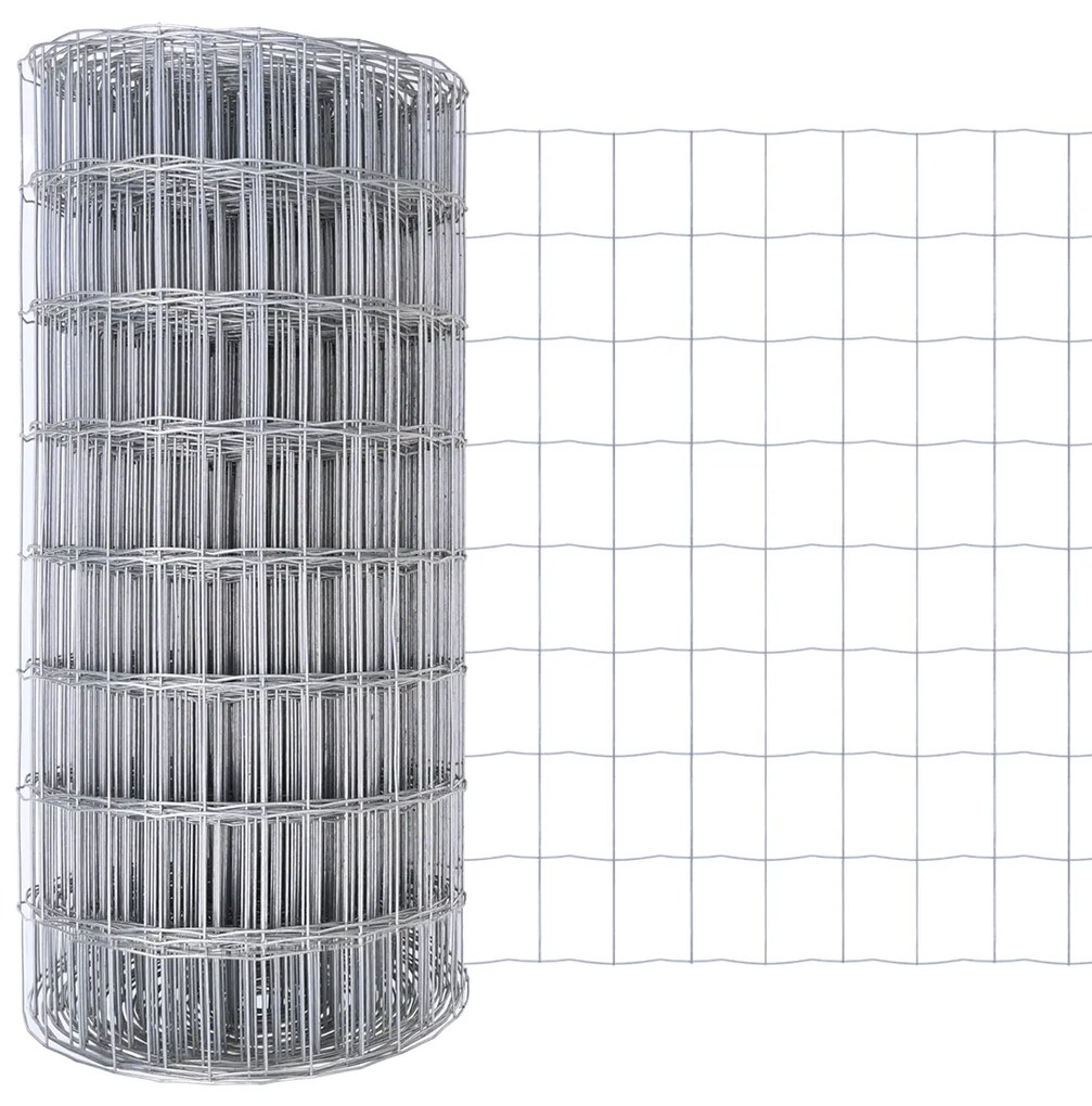 vidaXL Euro Fence με 13 Φλαντζωτές Στηλές 0.4x50 m Γαλβανισμένος Χάλυβας