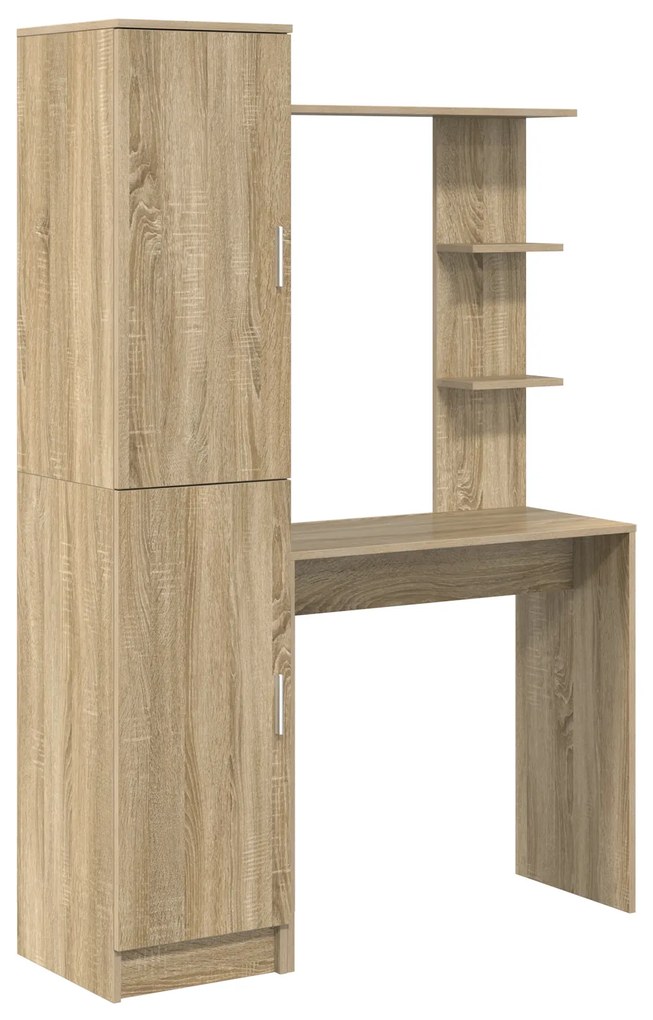 vidaXL Γραφείο με Αποθήκευση Sonoma Oak Επεξεργασμένο Ξύλο
